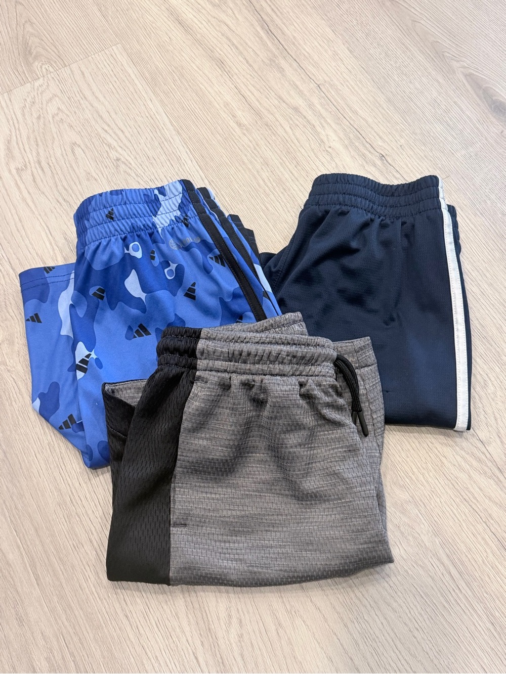 Lot of 3 - Youth Boys adidas (2) & Old Navy (1) Athletic Shorts- Blue/Gray (M/L)
